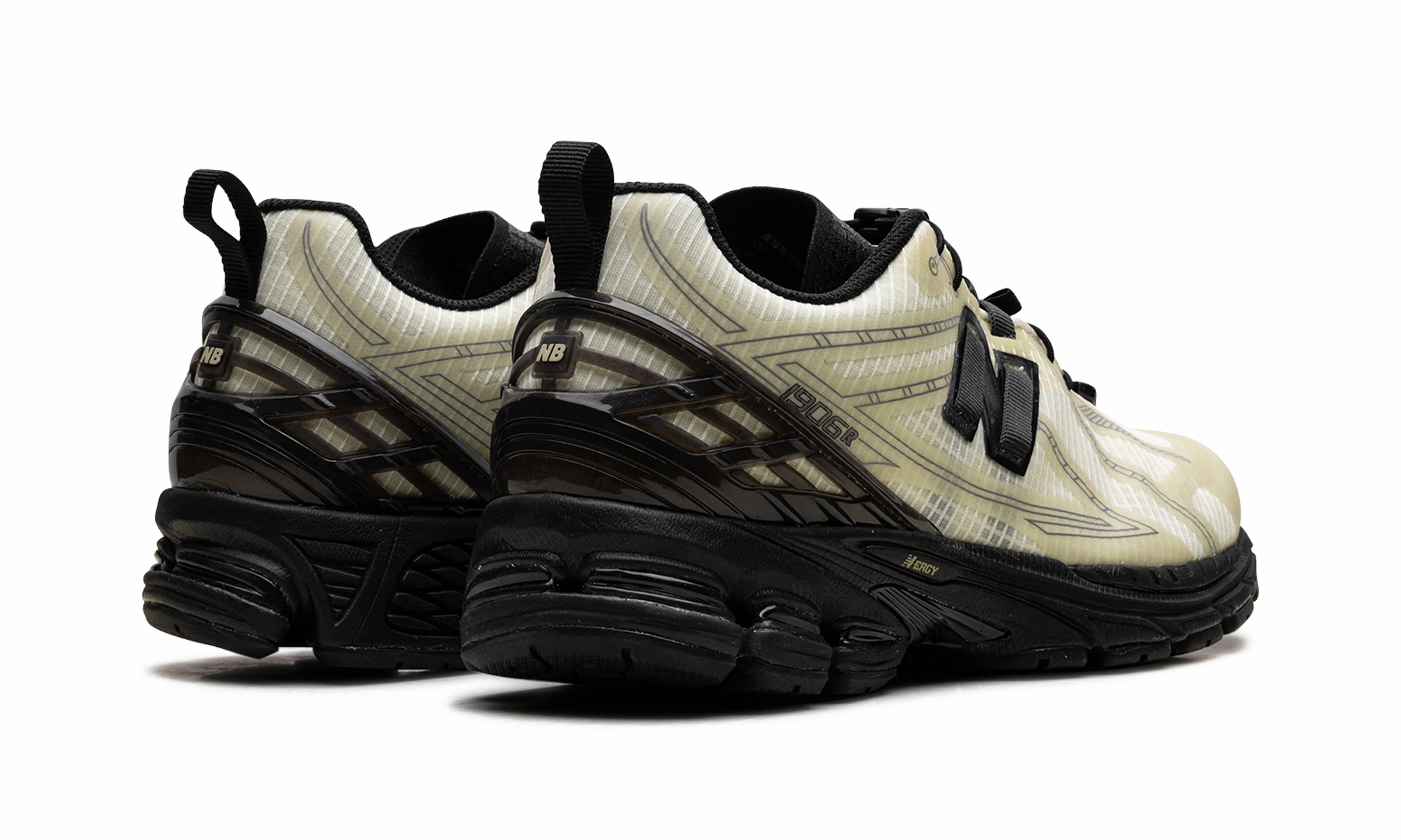 1906R "Pistachio Butter Black" running on hard surface Comfort Cushioning