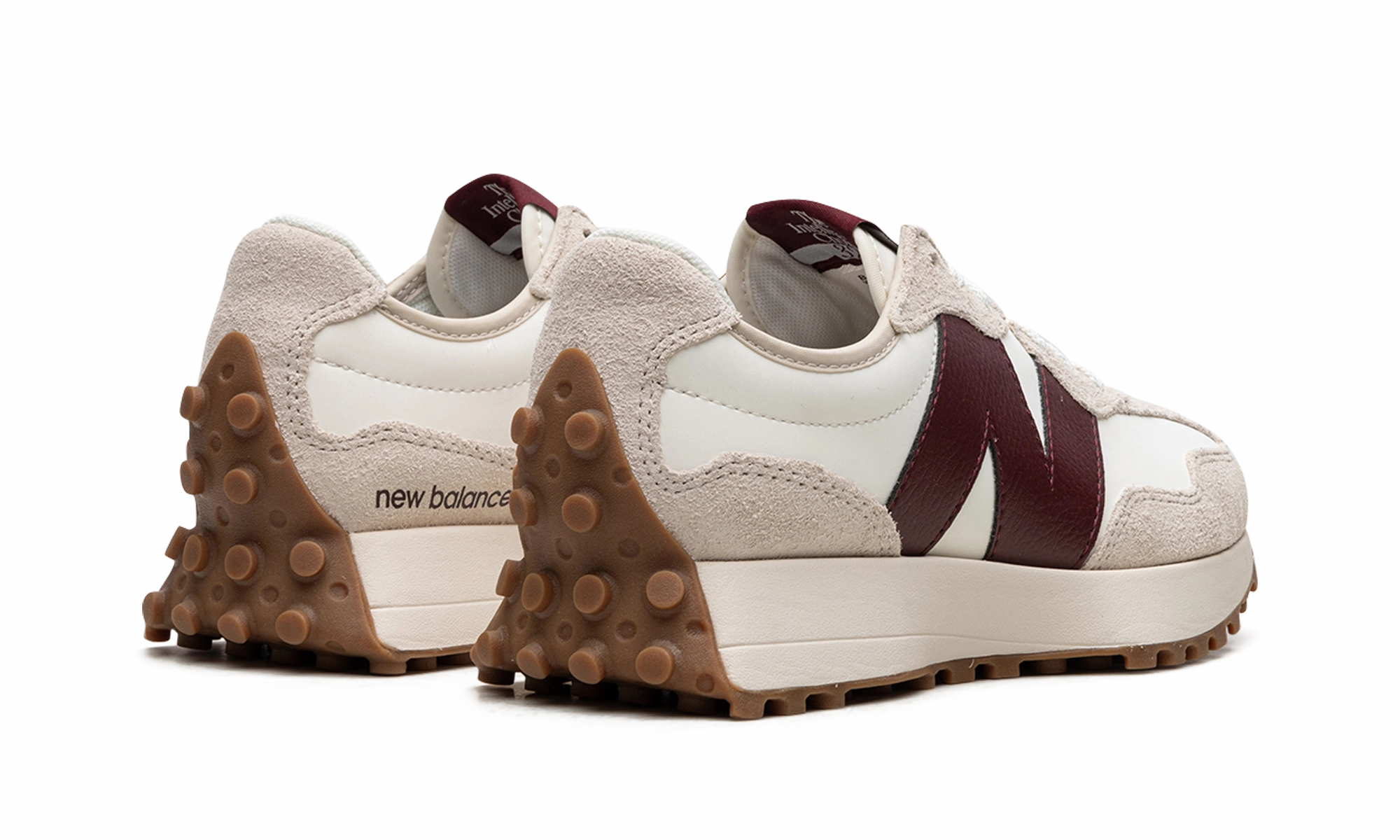 327 WMNS "Moonbeam Classic Burgundy" Natural Foot Flex Design