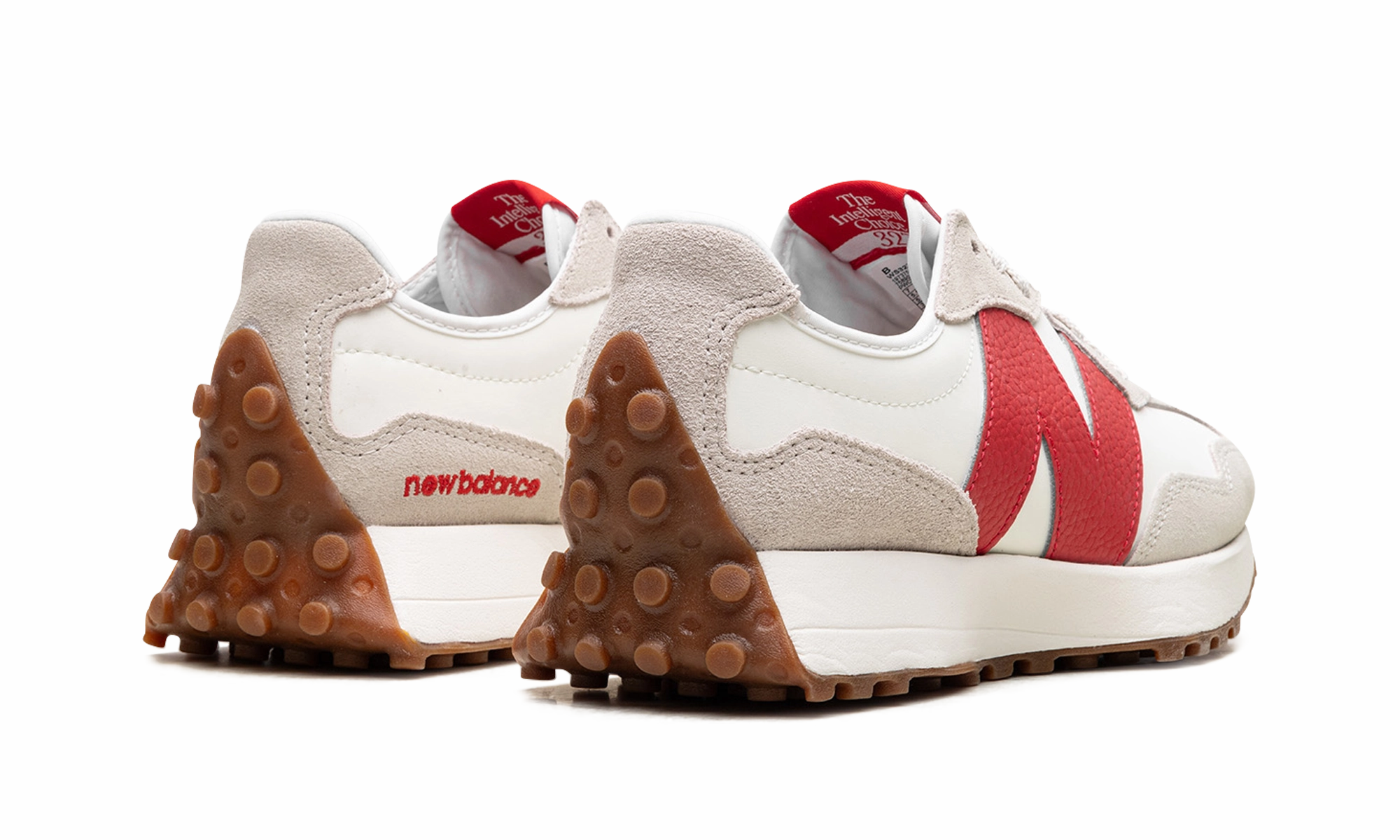 327 WMNS "Moonbeam True Red" Hyperbolic Midsole Sculpting