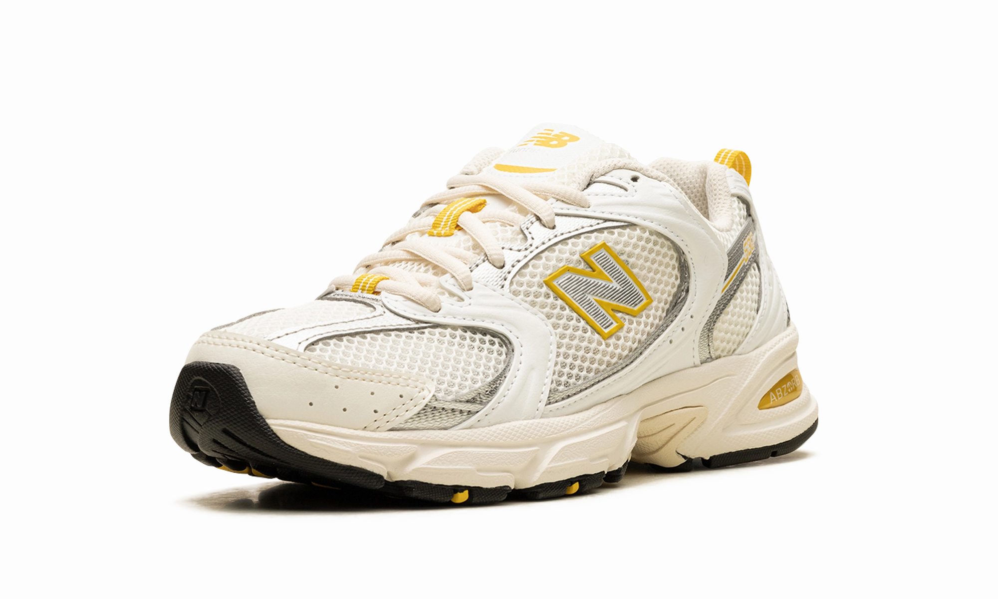 530 "Sea Salt / White / Ginger Lemon / Silver Metallic" recycled - material shoes Hydraulic Heel Unit