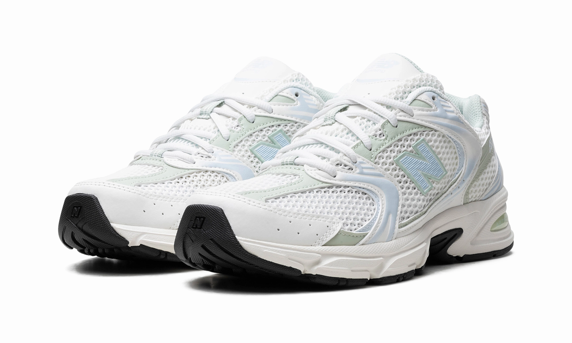 Tuned Rocker Sole running in an airport area shoes 530 "White / Blue"