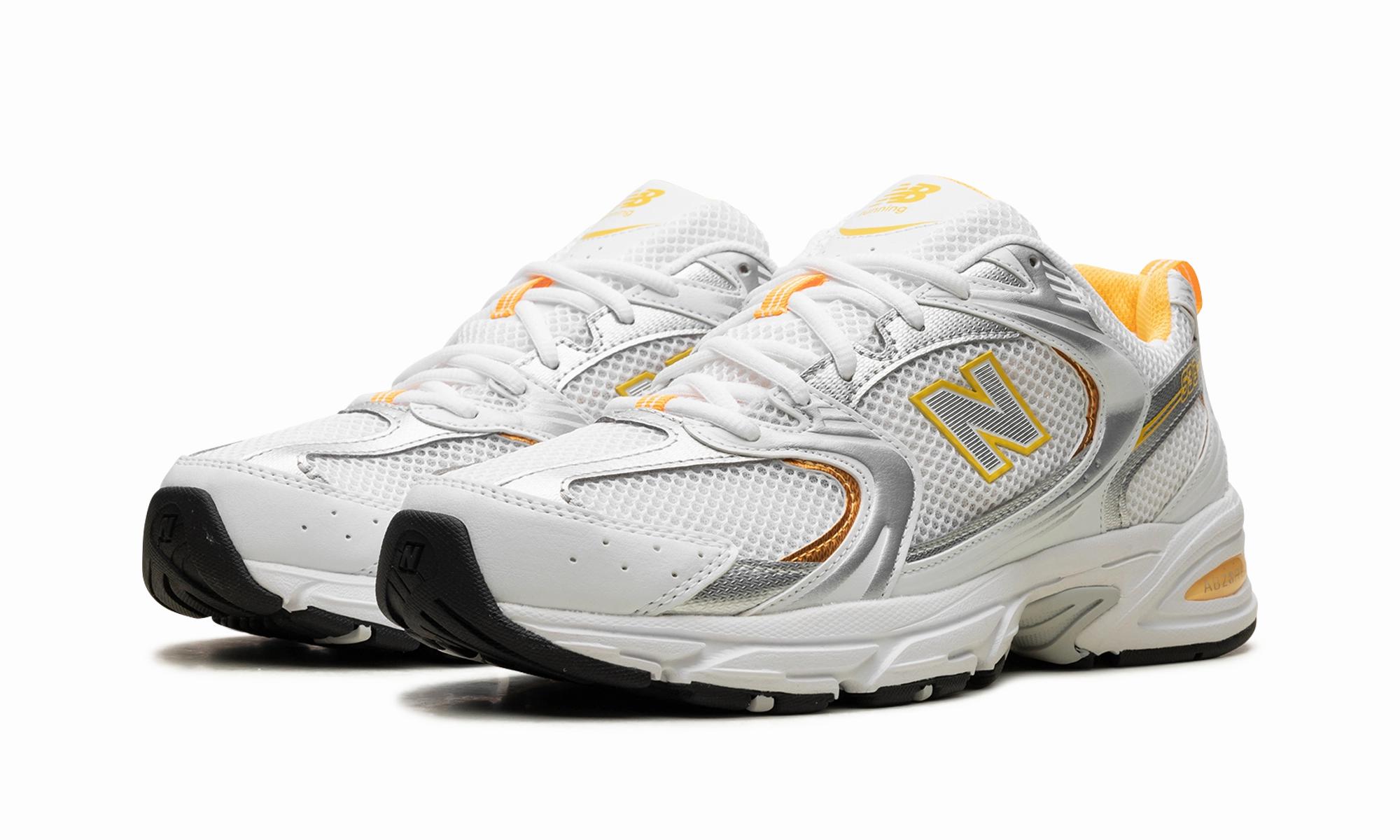 530 "White Vibrant Apricot Silver Metallic" Durable Outsole Technology ventilated shoes