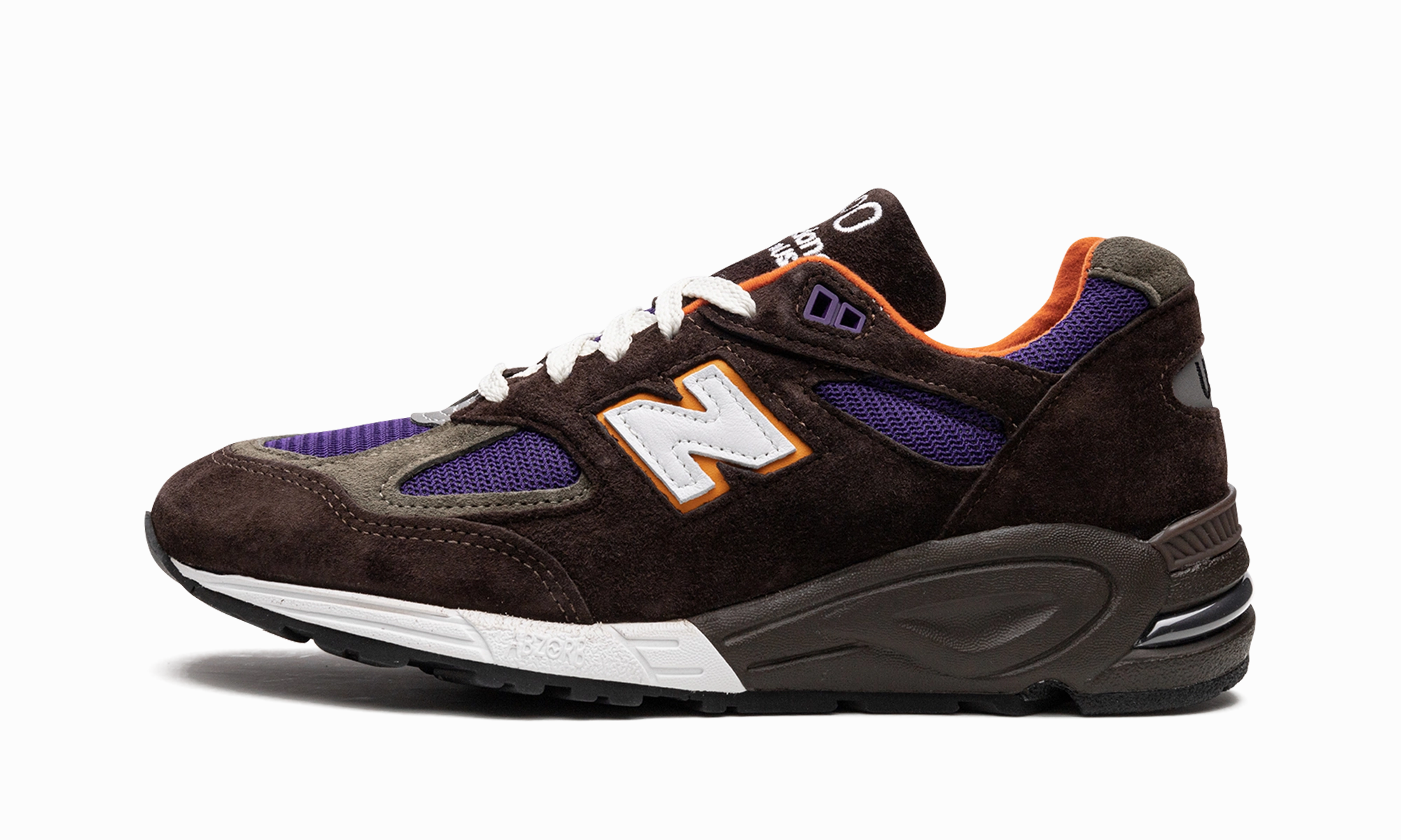 990 v2 "Brown/Orange/Purple" non - breathable lining shoes