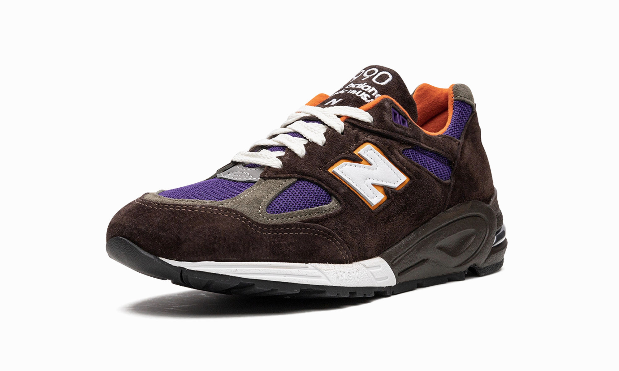 990 v2 "Brown/Orange/Purple" adult fitness shoes