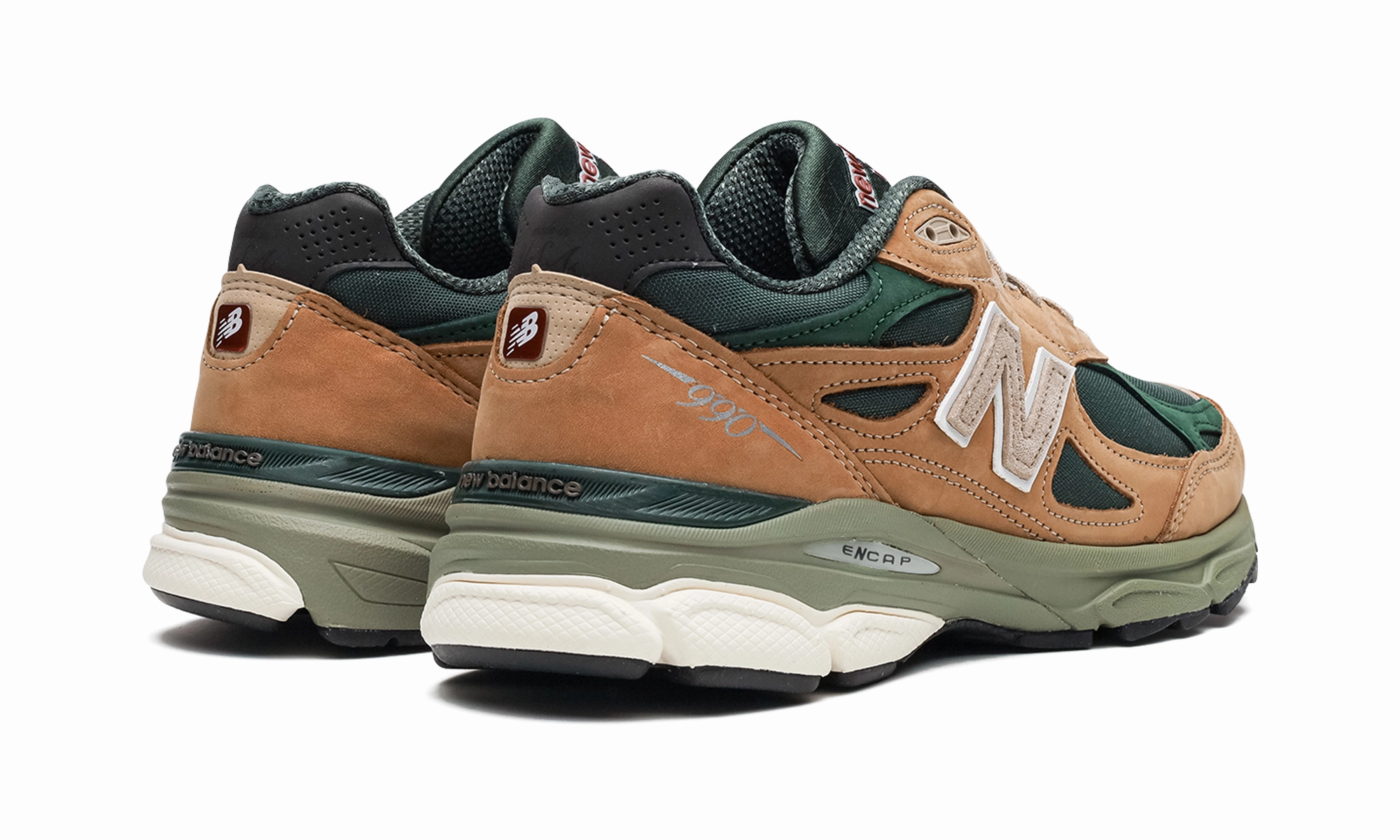 990v3 "Made in USA - Tan / Green" mid - range shoe expense Tensile Fiber Weave