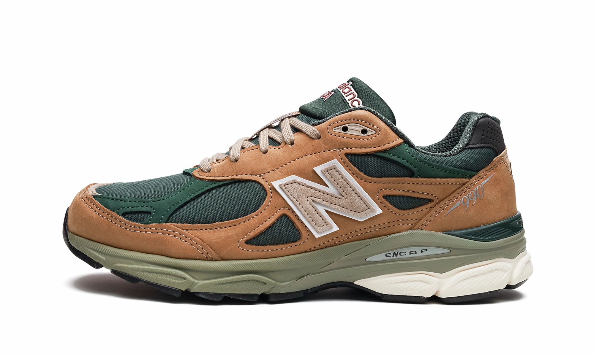 enjoyable run Comfort arch support 990v3 "Made in USA - Tan / Green"