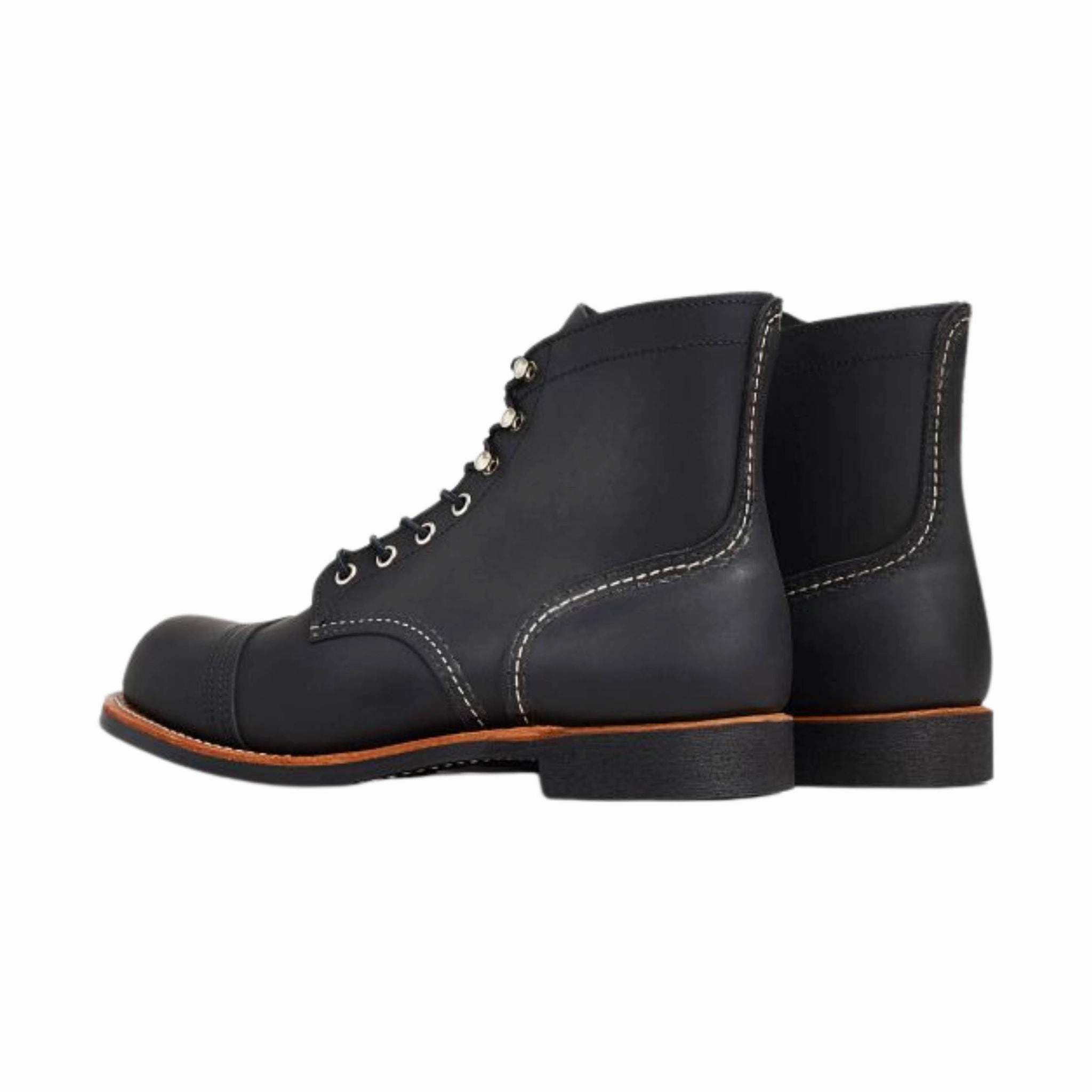 Slip On Style Reinforced toe Red Wing Men's Iron Ranger 6 Inch Boots - Black Harness