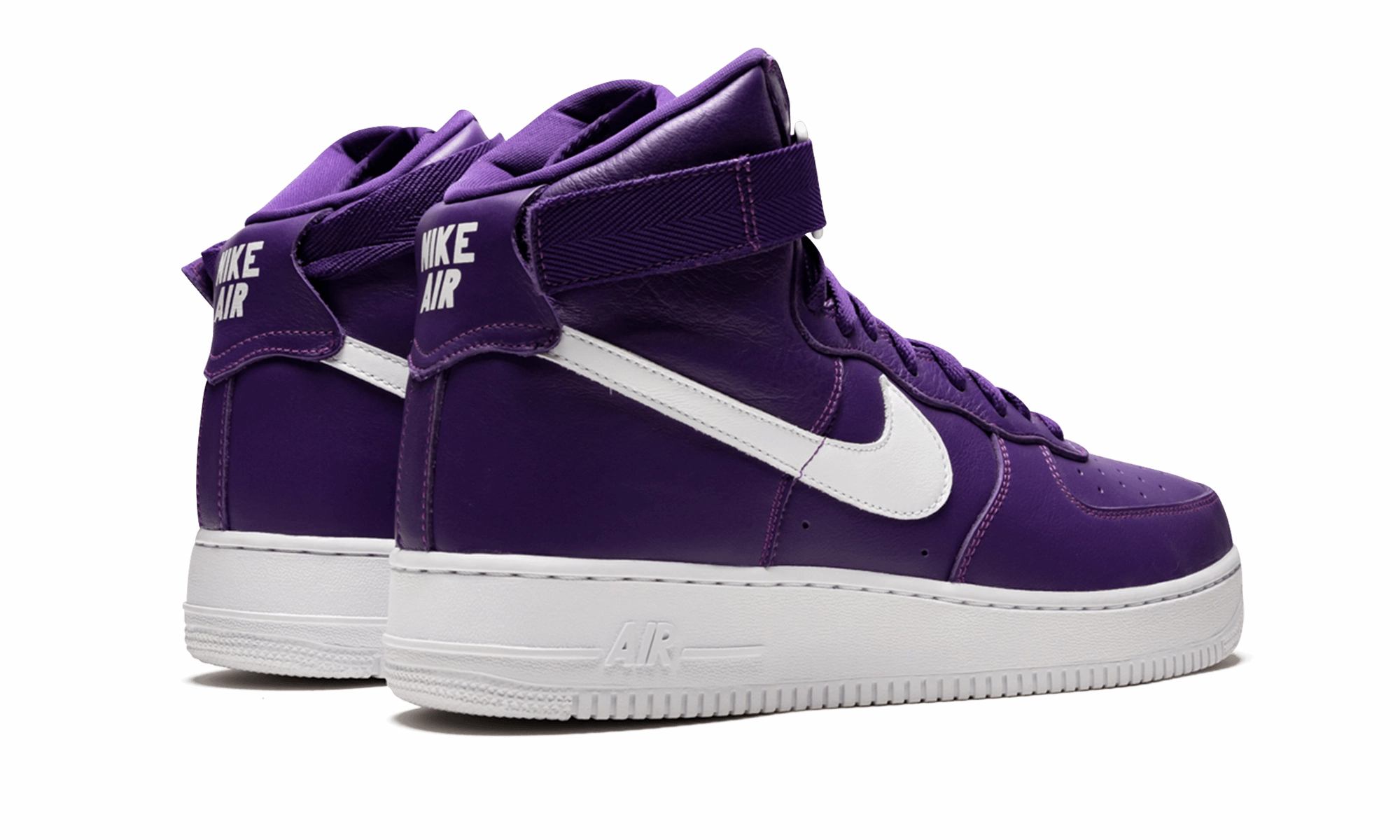 Air Force 1 High Retro QS "Purple / White" Comfortable Experience Flat Bottom