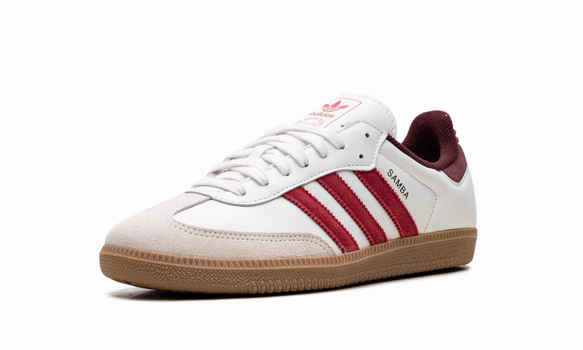 Cold Proof Ankle friendly Samba OG "Core White Better Scarlet"