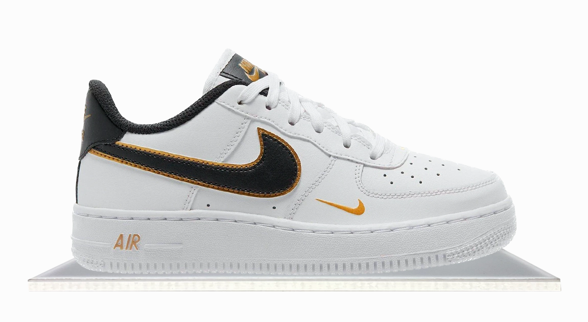 Air Force 1 Double Swoosh White Metallic Gold Step Comfort
