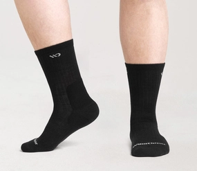 Adaptive Fit System Solid Cushioned Micro Crew Socks Park Stroll