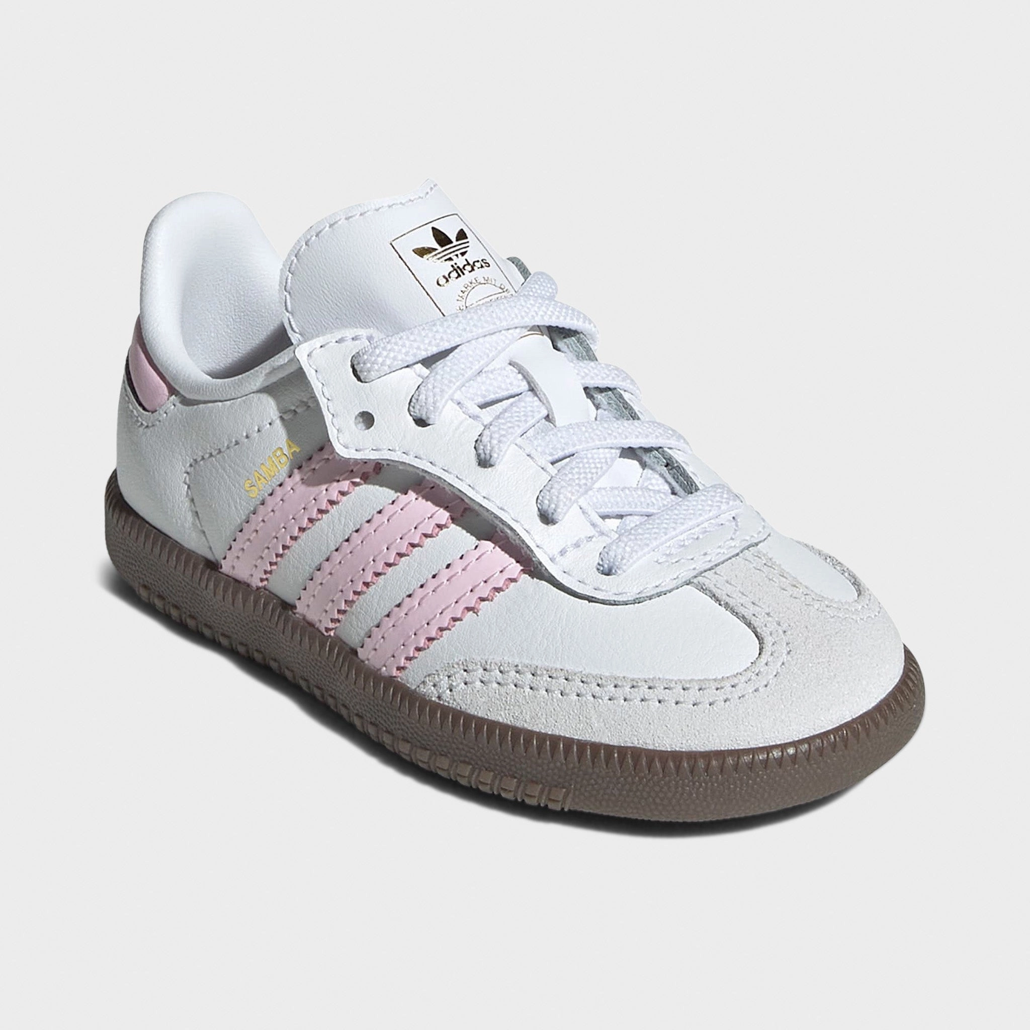 adidas Infants' Samba OG White / Cloud Pink - Gum Fashion Basics Heel Cup Stability