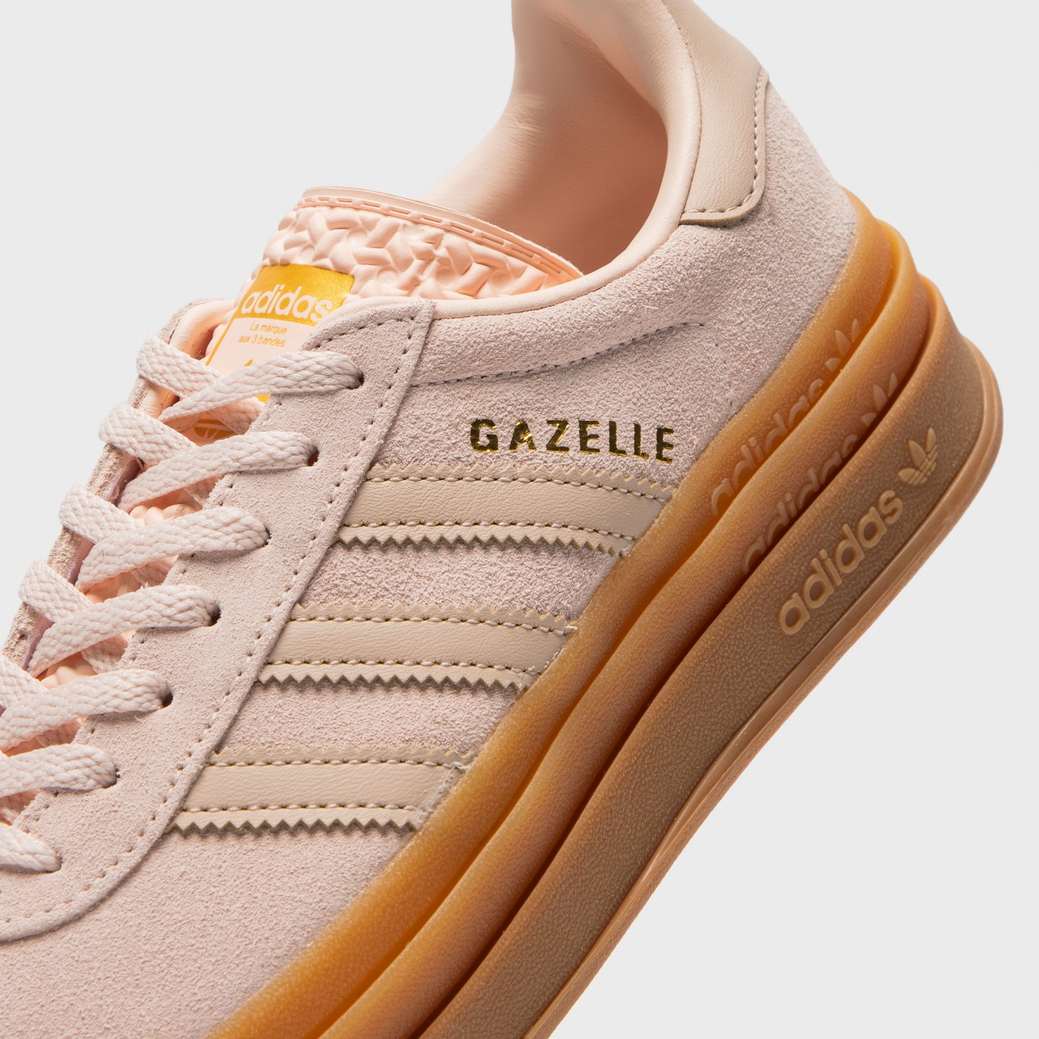 adidas Juniors' Gazelle Bold Wonder Quartz / Wonder Taupe - Gum Micro Grip Tread Pattern