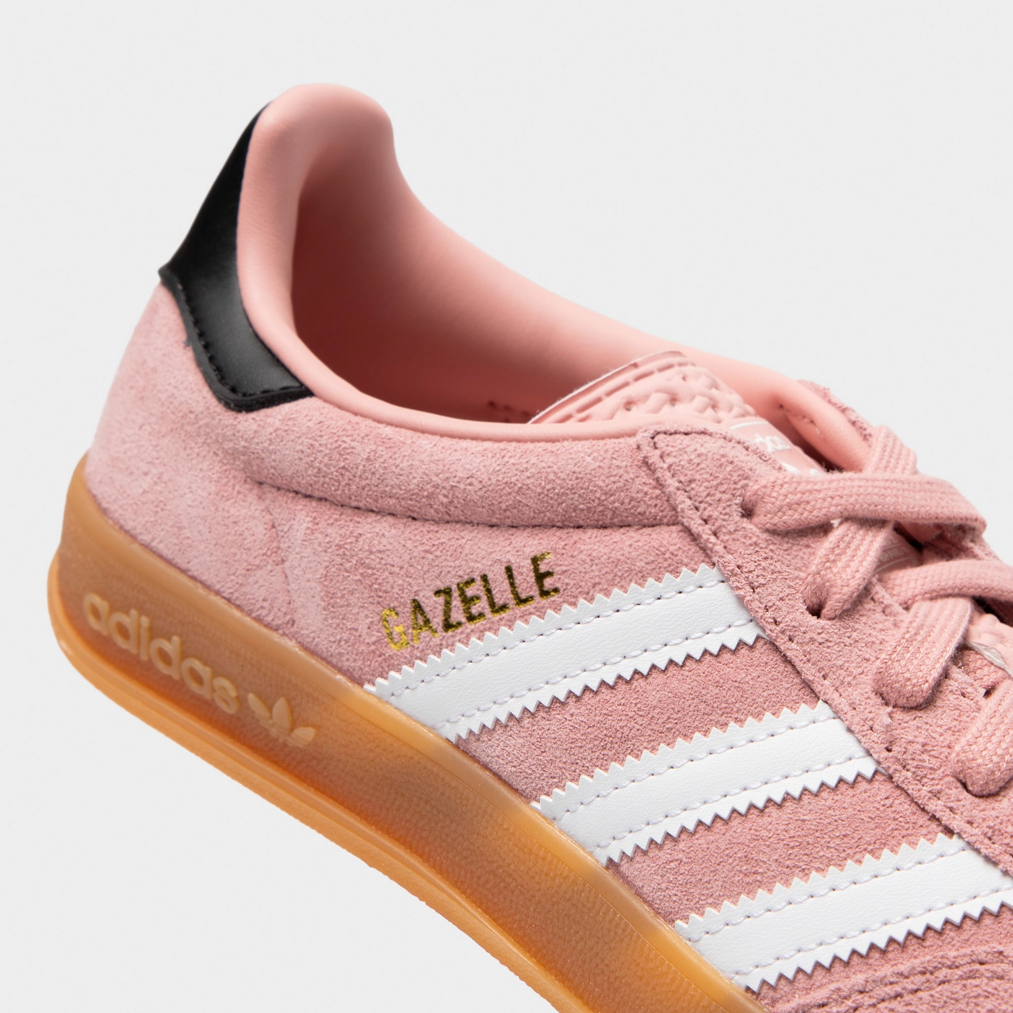 adidas Juniors' Gazelle Indoor Wonder Mauve / White - Core Black Thermoregulating Fabric Energy Step