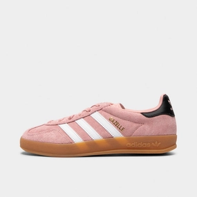 Compact Comfort Adaptive Fit Lacing adidas Juniors' Gazelle Indoor Wonder Mauve / White - Core Black