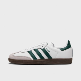 adidas Juniors' Samba OG White / Collegiate Green / Gum Abrasion resistant Performance Wear