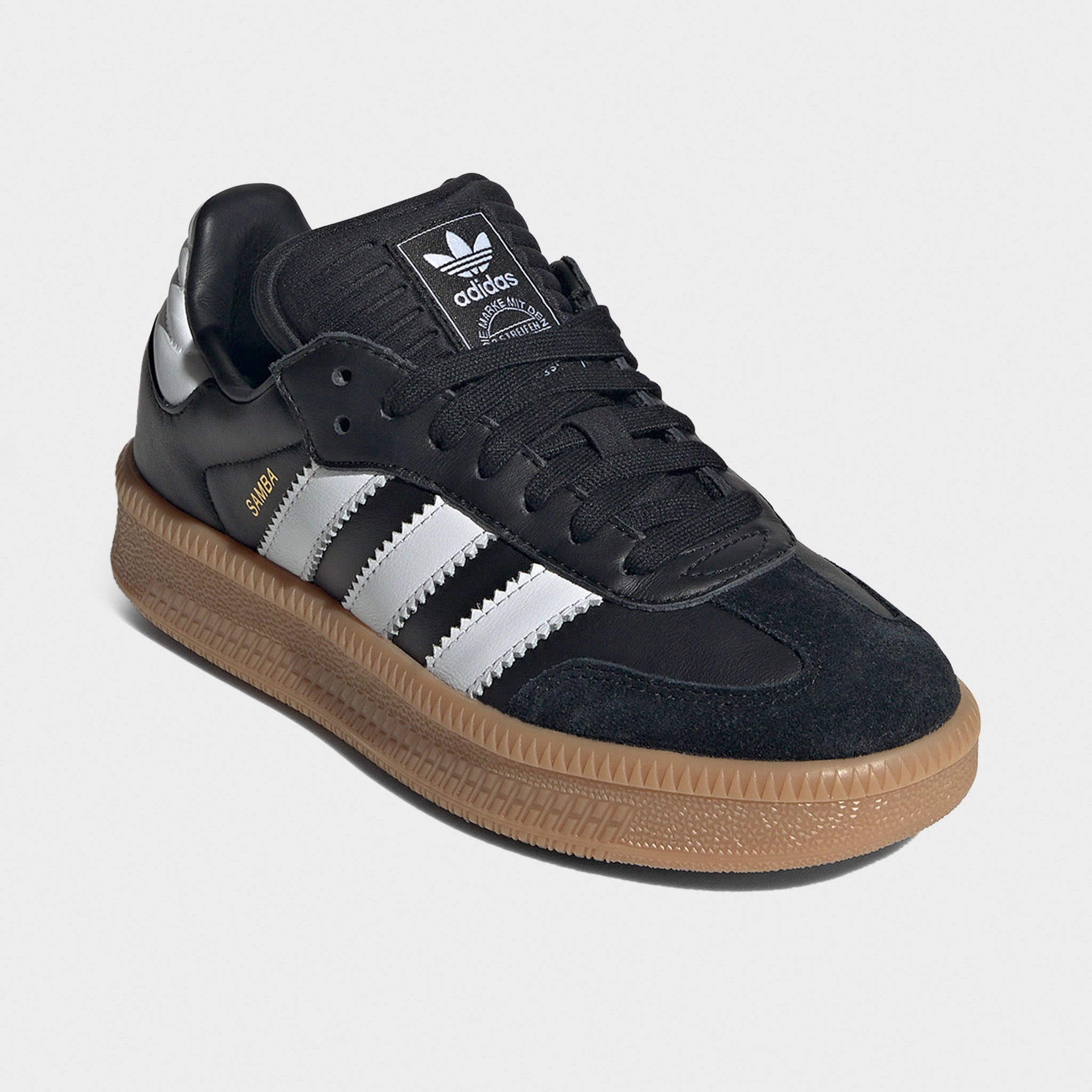 Motion Control Technology Blown Rubber Cushion adidas Juniors' Samba XLG Core Black / Footwear White - Gum