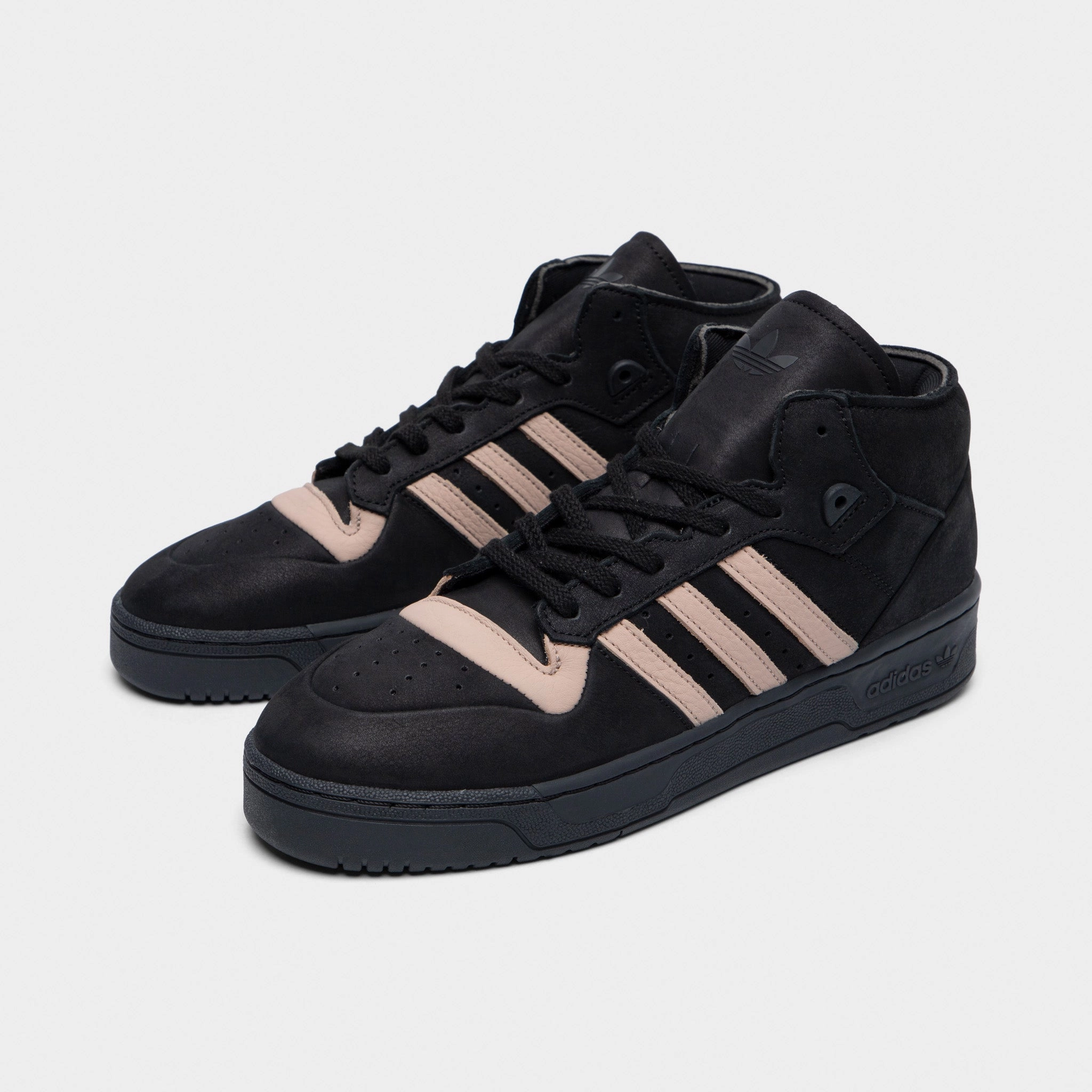 adidas Originals Rivalry Mid 001 Core Black / Ash Pearl - Core Black Clean Form