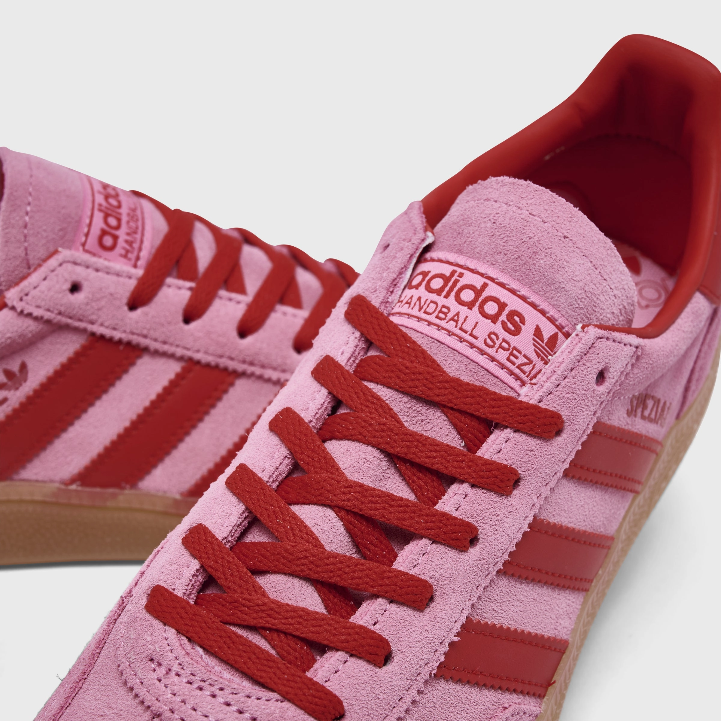 back to school Knit Fabric Integration adidas Originals Women's Handball Spezial Semi Pink Glow / Better Scarlet - Gum