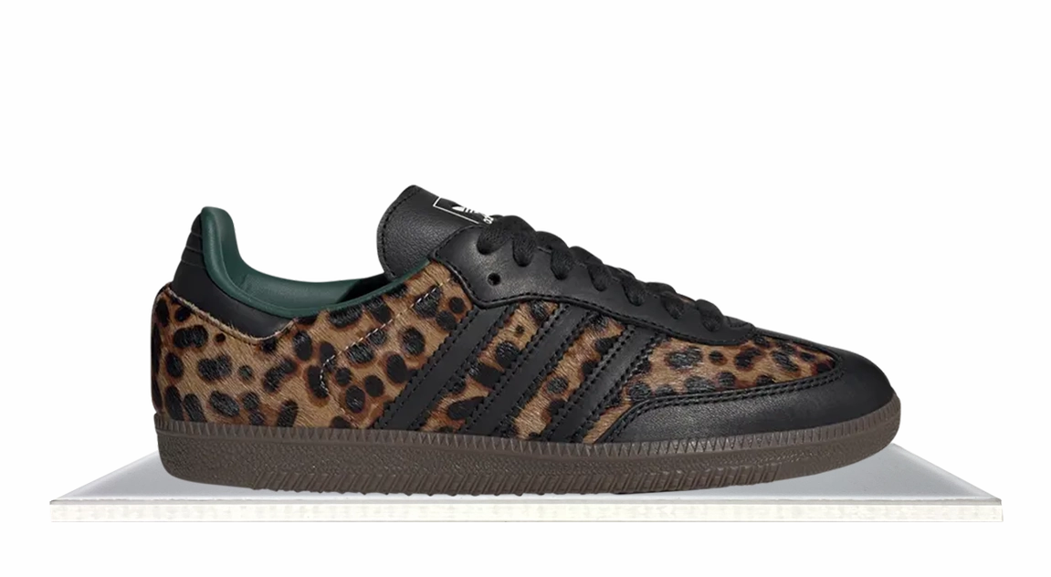 Adidas Samba 'Black Green Leopard' Flexible Midsole