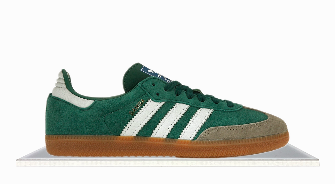 Adidas Samba Collegiate Green Gum Grey Toe Tree Run Non Slip Outsole