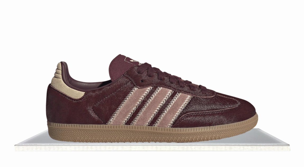 Wear-Ready Shoes Adidas Samba Maroon Sand Strata Pony