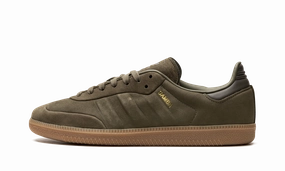 Step Stable Soft   leather Adidas Samba "Olive Strata Gum"