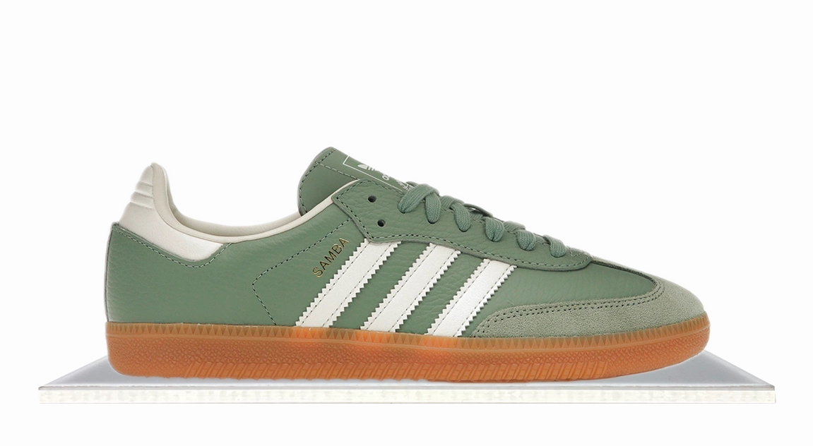 Sun Day Textile Upper Adidas Samba Silver Green