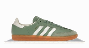 Adidas Samba Silver Green Outdoor Sport Cafe Style