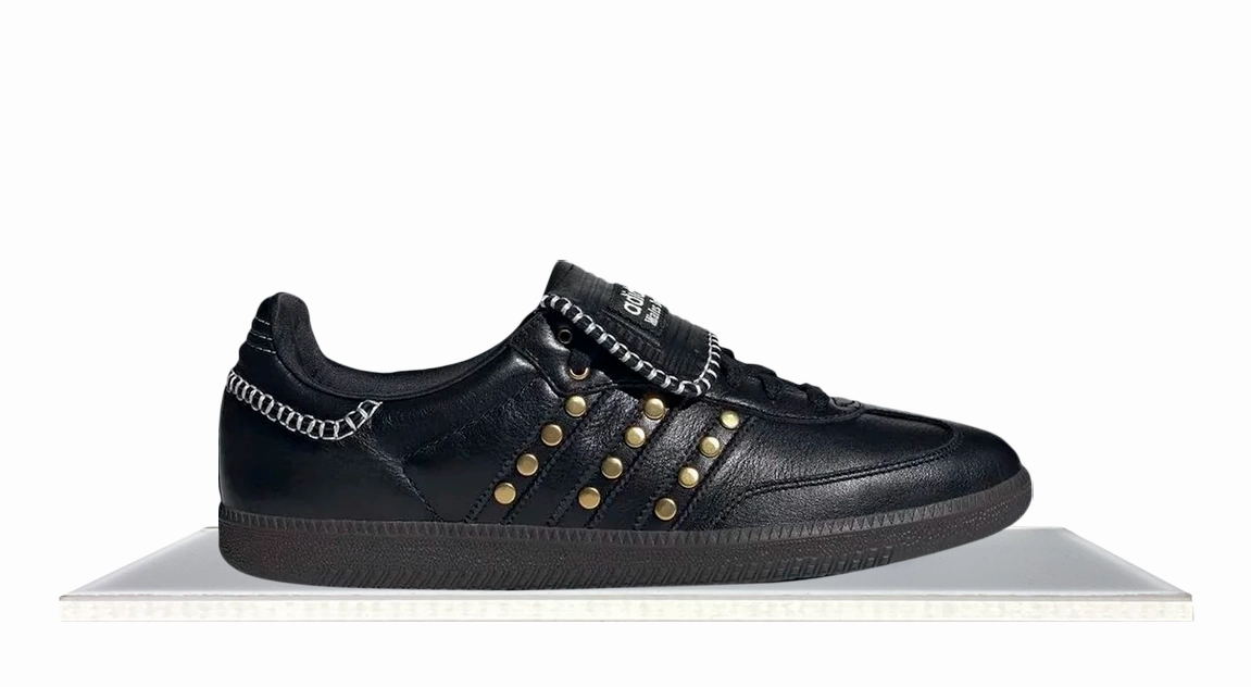 Adidas Samba Wales Bonner Studded Pack Black Elastic laces School Pace