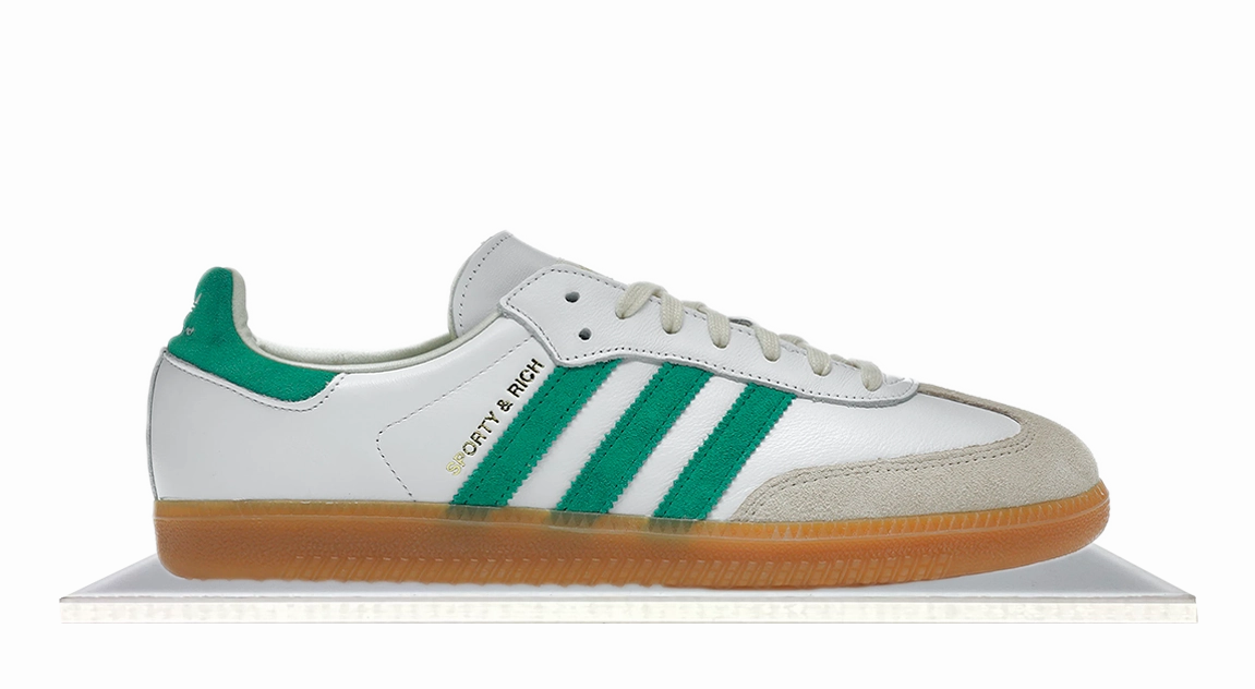 Adidas Samba x Sporty & Rich White Green Hold Step