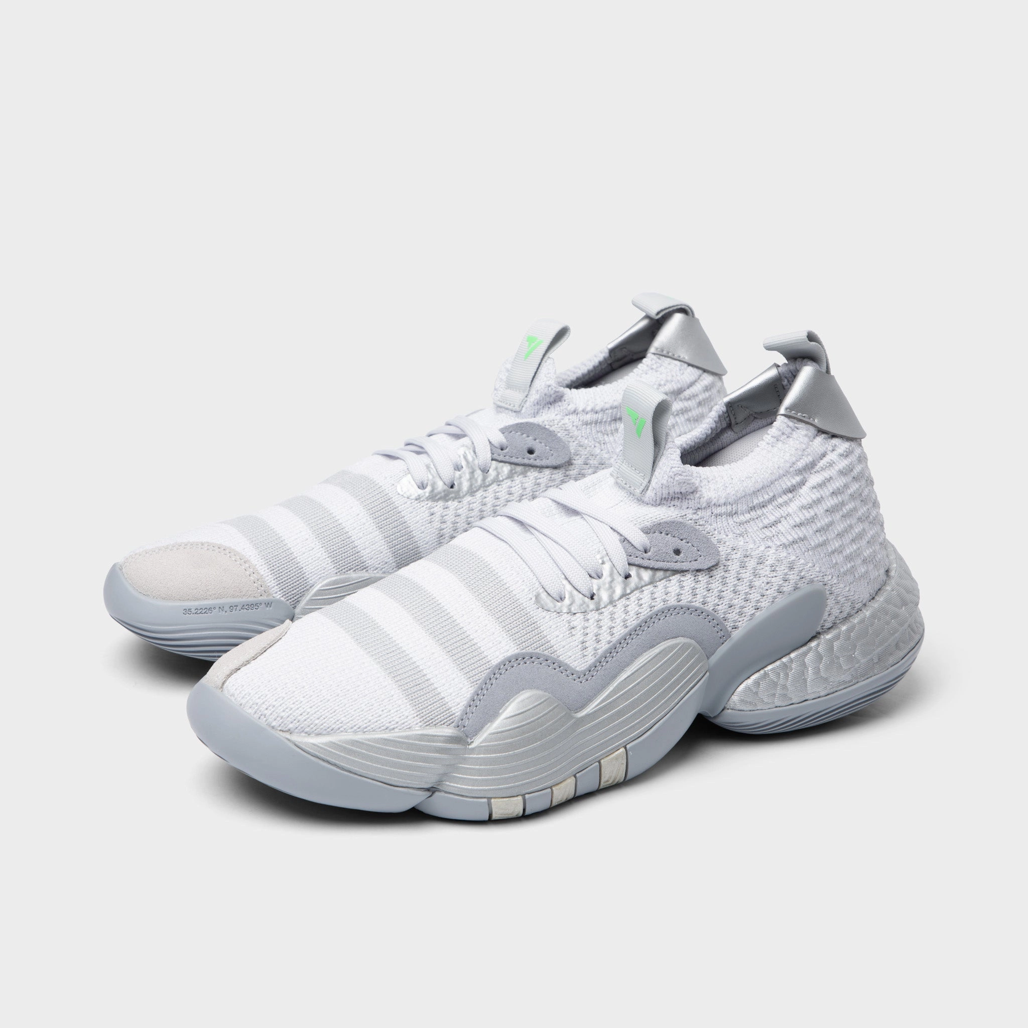 Clean Texture Trainer Shoes adidas Trae Young 2.0 Dash Grey / Halo Silver - Metallic Silver