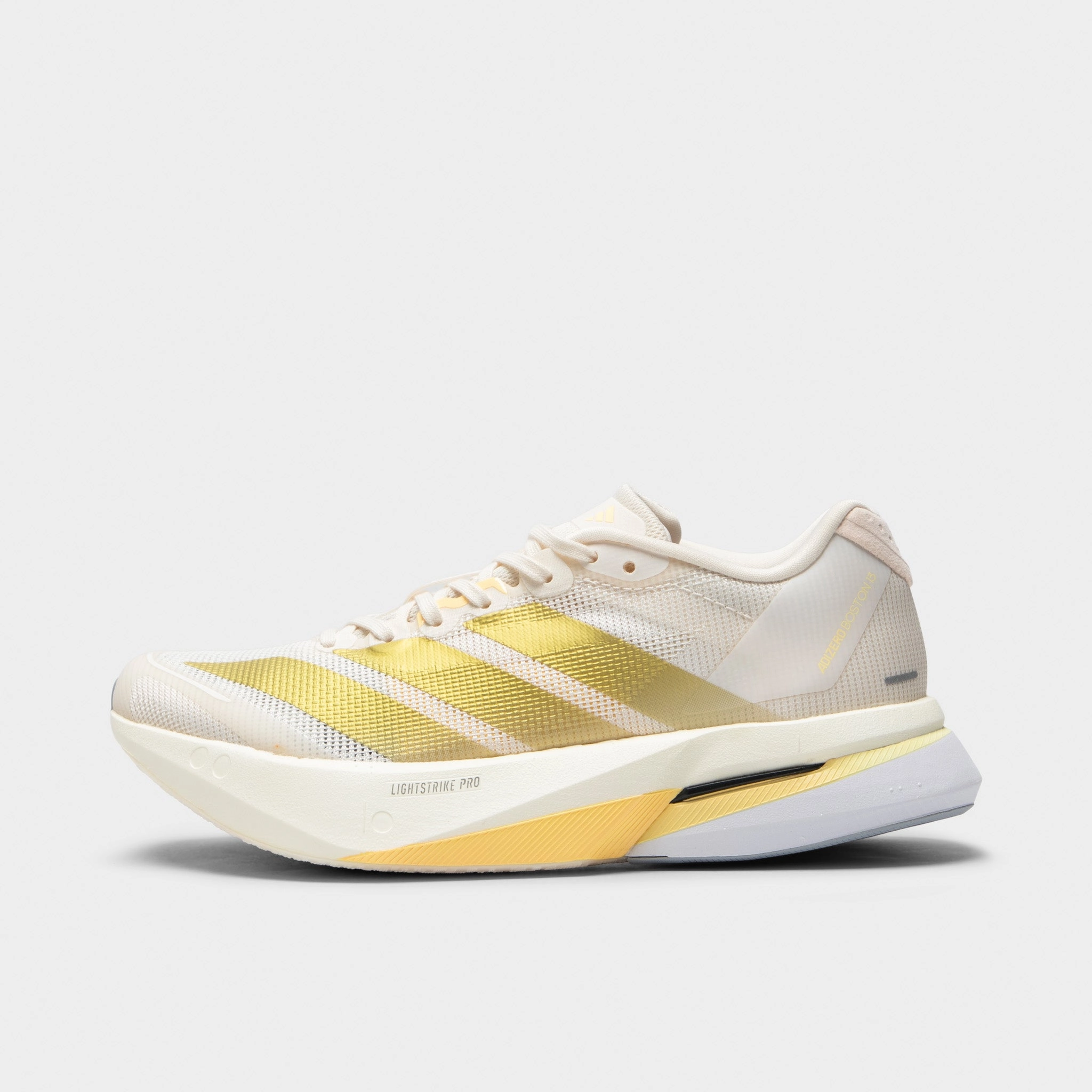 Move Daily adidas Women's Adizero Boston 13 Chalk White / Gold Metallic - Orange Tint