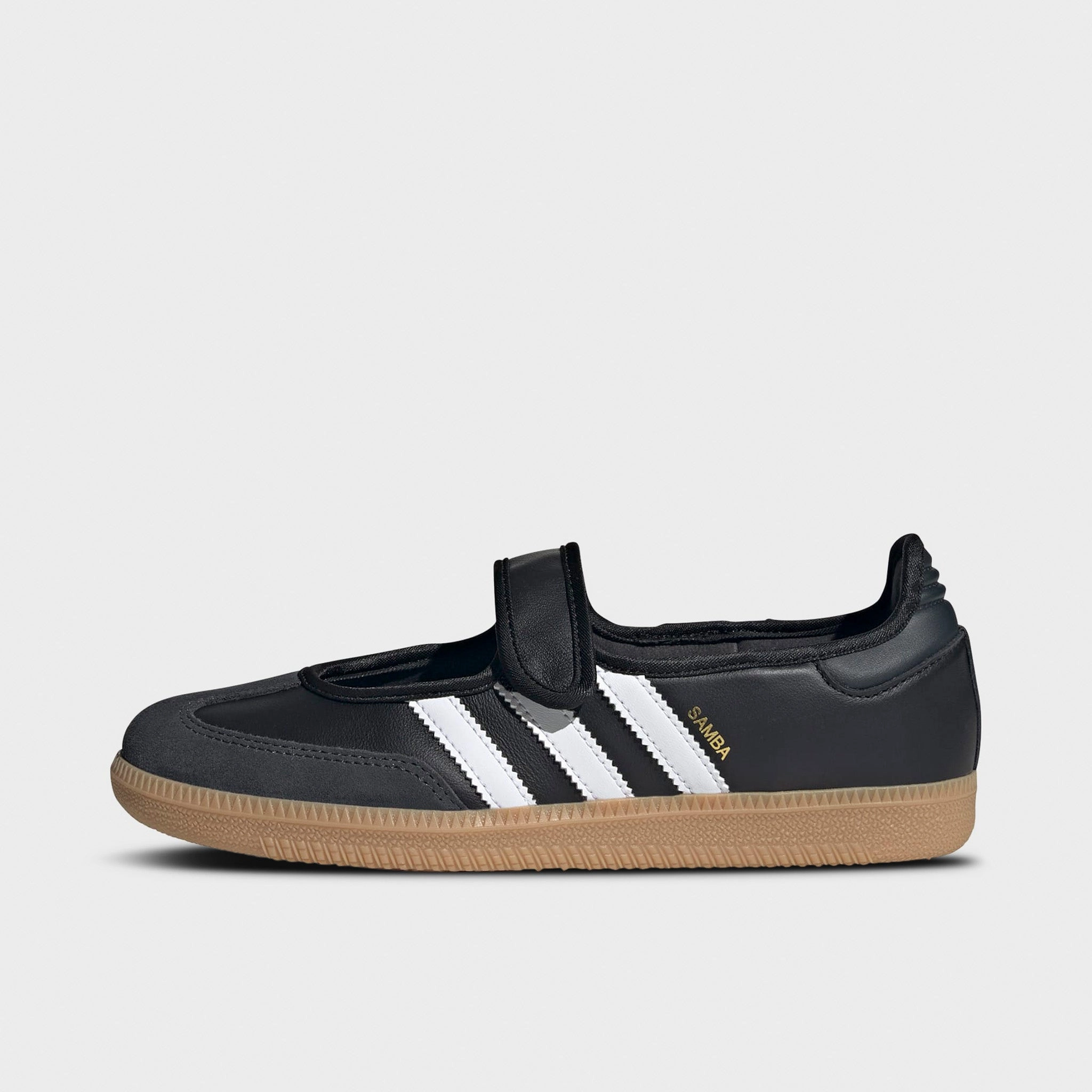 adidas Women's Samba Jane White / Carbon - Core Black Micro Perforated Tongue Recycled Rubber Base