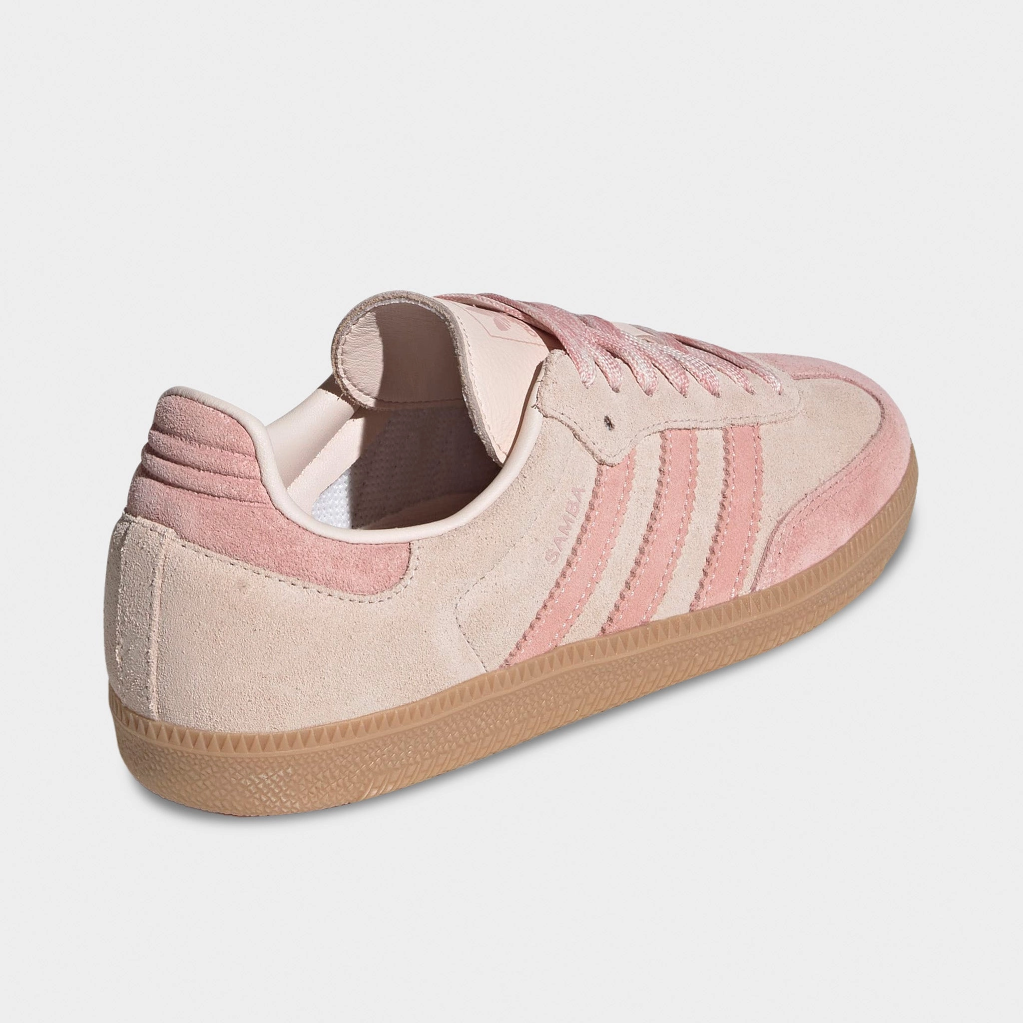 adidas Women's Samba OG Wonder Quartz / Wonder Mauve - Gum Flat Outsole Toe Guard Protection