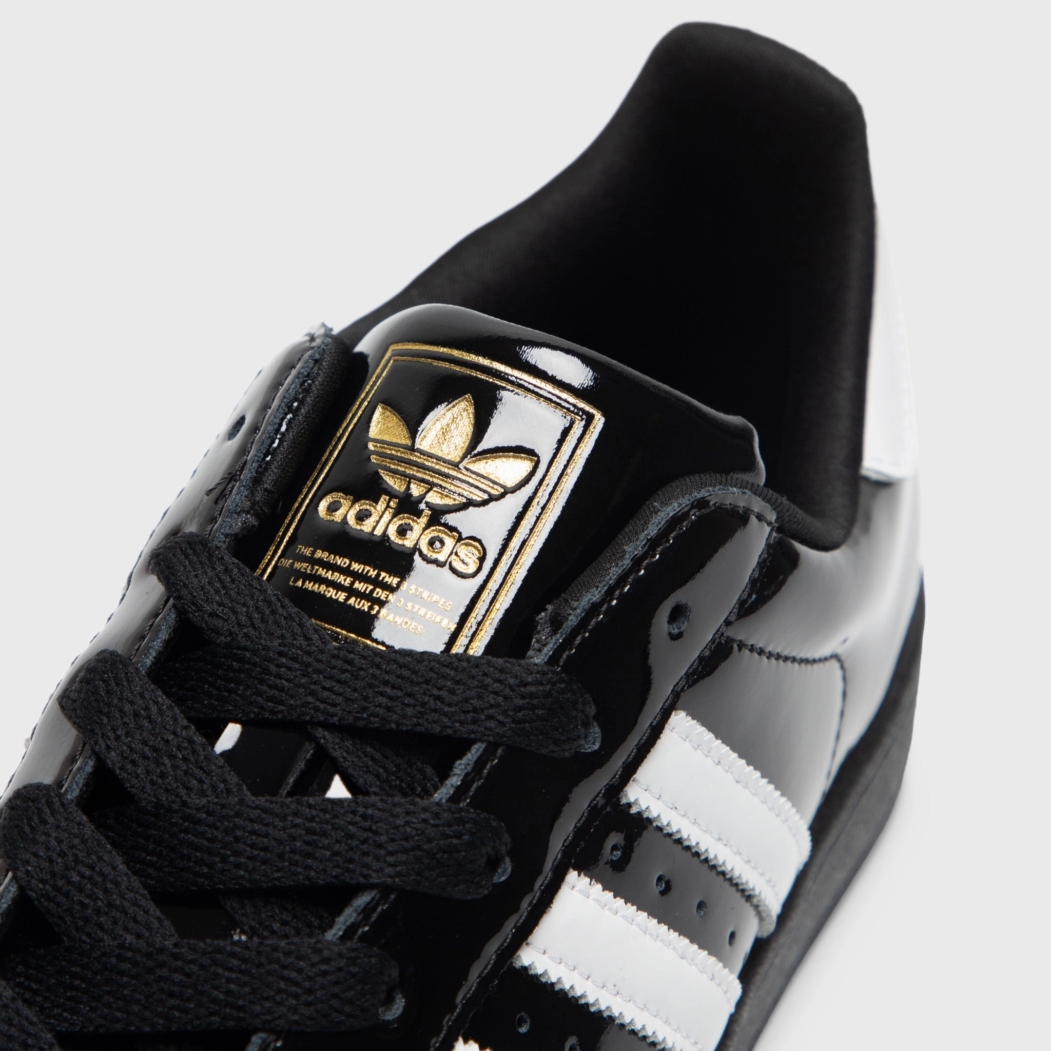 adidas Women's Superstar II Core Black / White - Gold Metallic HeelCushioning