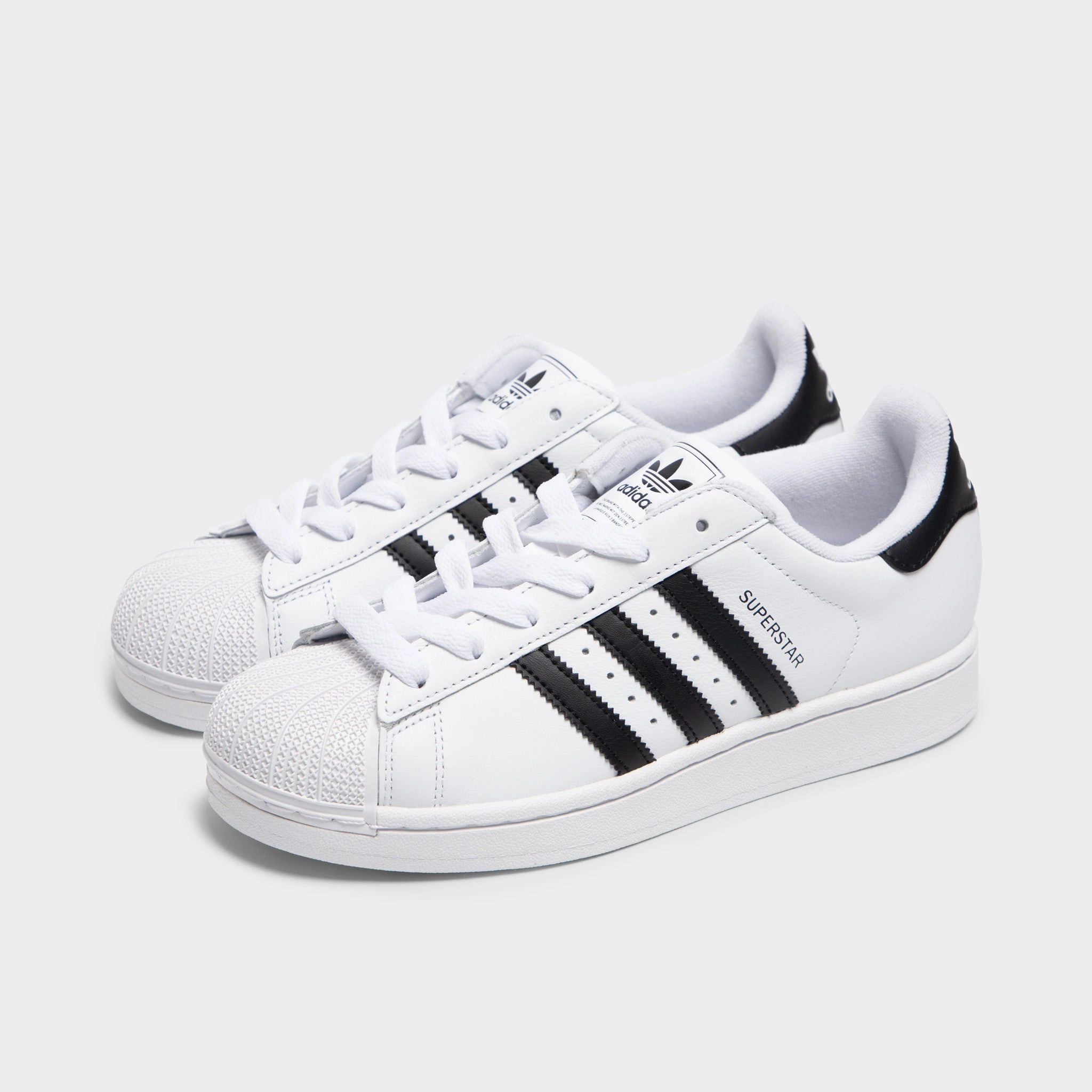 adidas Women's Superstar II Footwear White / Core Black Advanced Traction Pattern Cushioned Footbed