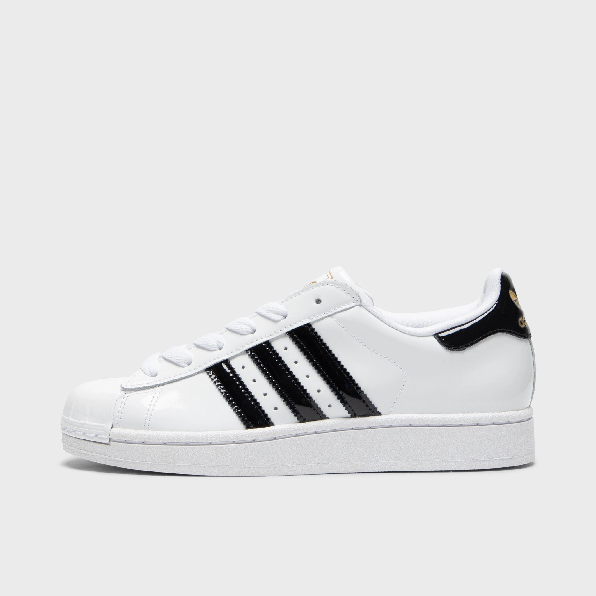 adidas Women's Superstar II White / Core Black - Gold Metallic Tread Pattern