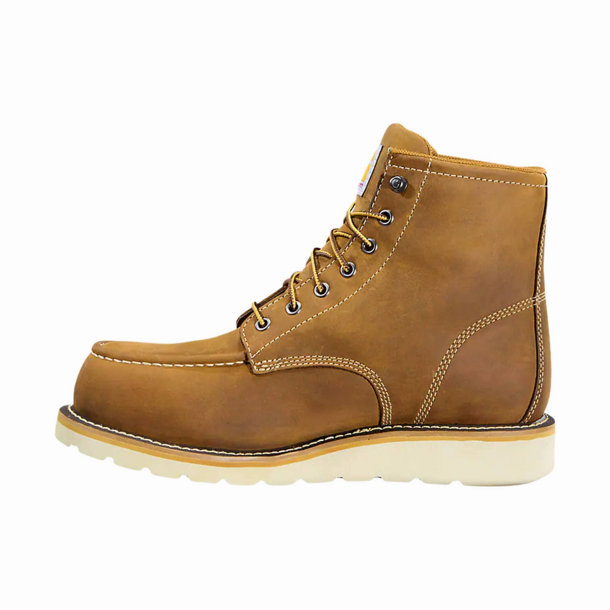 Long Travel Carhartt Men's Waterproof Nano Composite Toe 6 Inch Wedge Work Boots - Light Brown