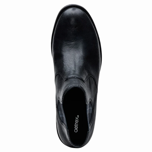 Aetrex Women's Kaylee Black Elastic Cuff