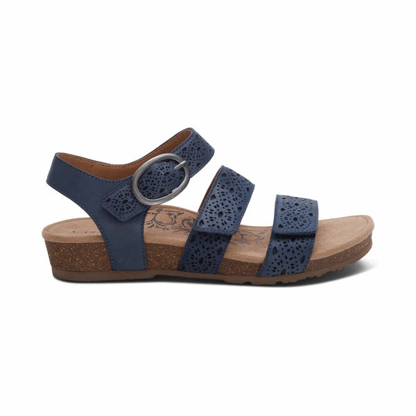 Aetrex Women's Lilly Cutout Navy Fashionable Casual Shoes