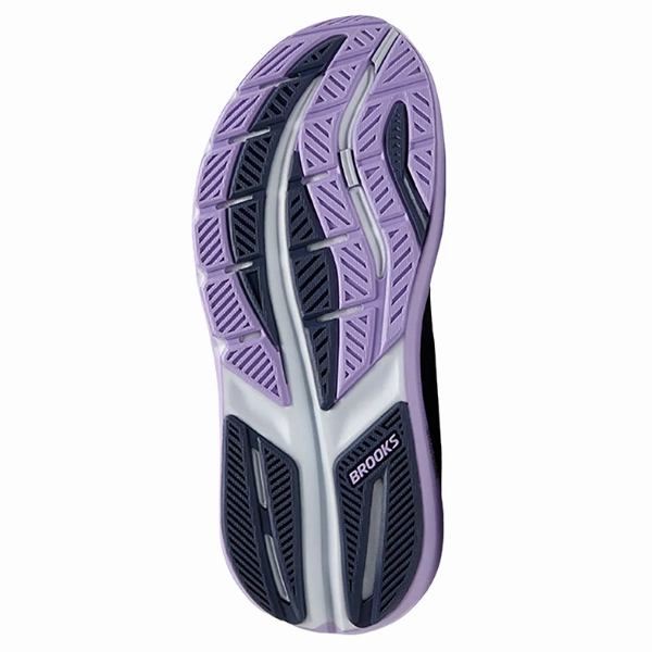 Brooks Women's Ghost Max 3 Night Shadow/Ebony/Purple Energy Cells genuine leather shoes