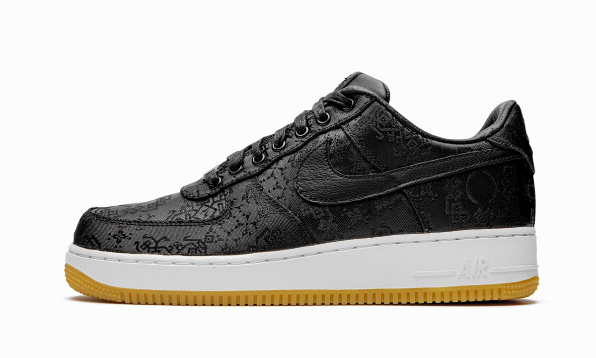 Fun Step Slip On Convenience Air Force 1 07 "Clot x Fragment - Black Silk"
