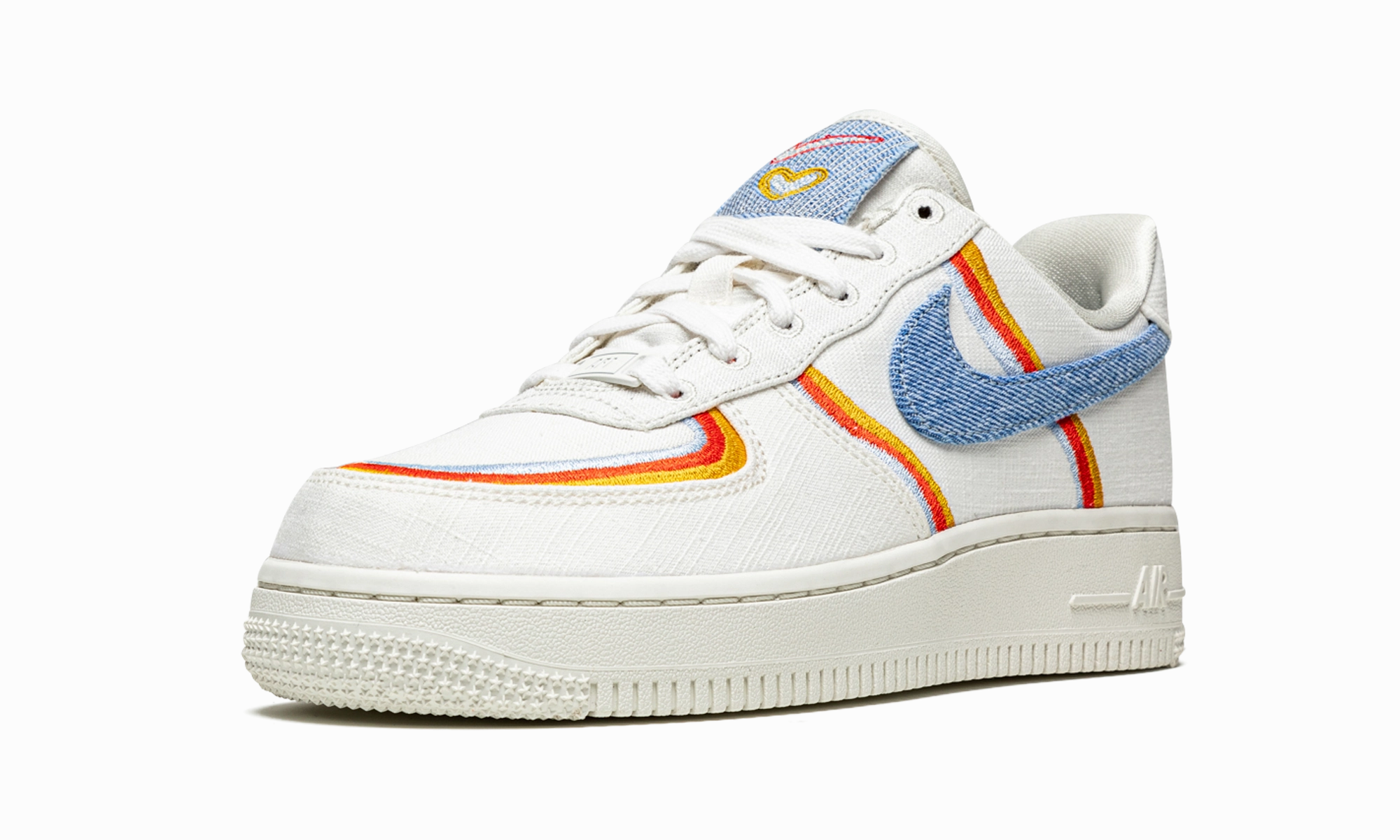AIR FORCE 1 '07 LV8 MNS WMNS "Denim Swoosh" Ice Walk