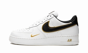 Air Force 1 '07 LV8 "Double Swoosh - White / Black / Gold" Breathable Inside Shadow Look