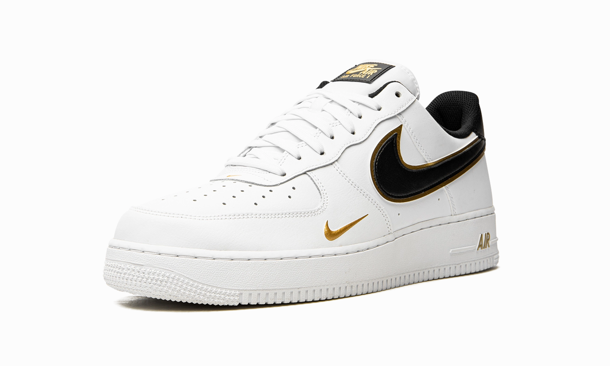 Air Force 1 '07 LV8 "Double Swoosh - White / Black / Gold" Off Duty