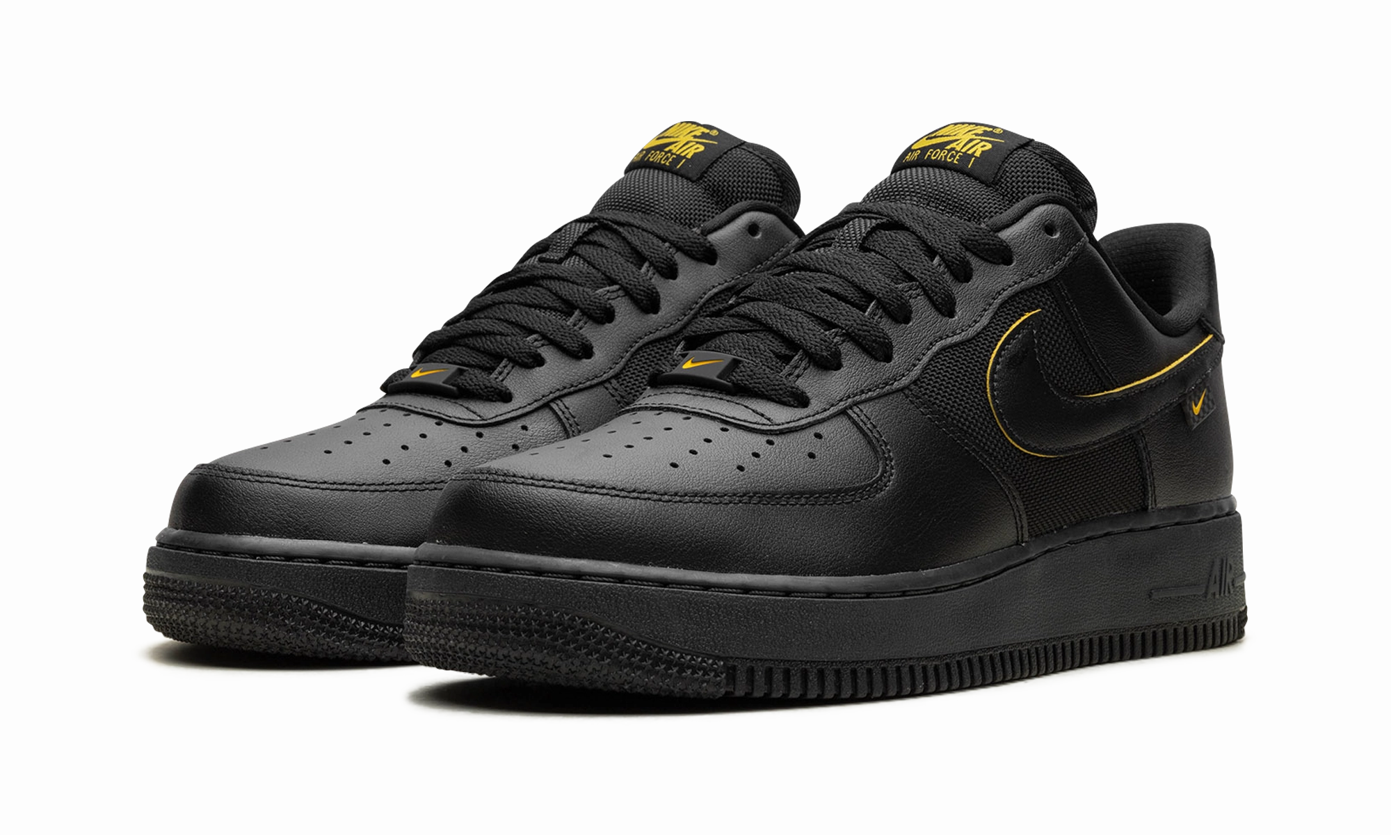 Air Force 1 '07 "Black/University Gold" Slip-On Style Daily Comfort