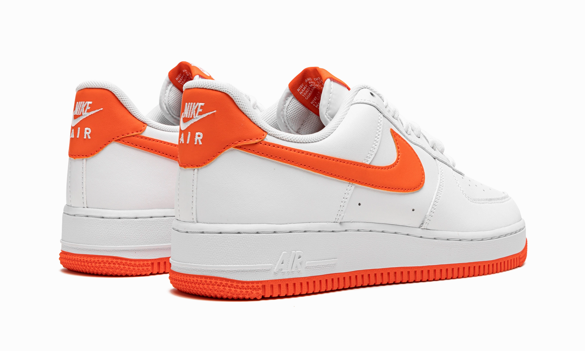 Air Force 1 '07 "Team Orange" outdoor mode light texture