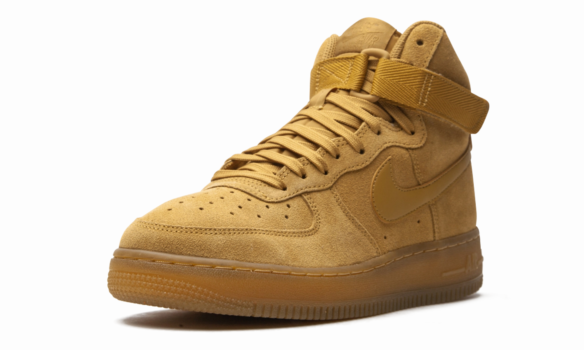 Breathable Vent Holes Easy Fit Air Force 1 High LV8 GS "Wheat"