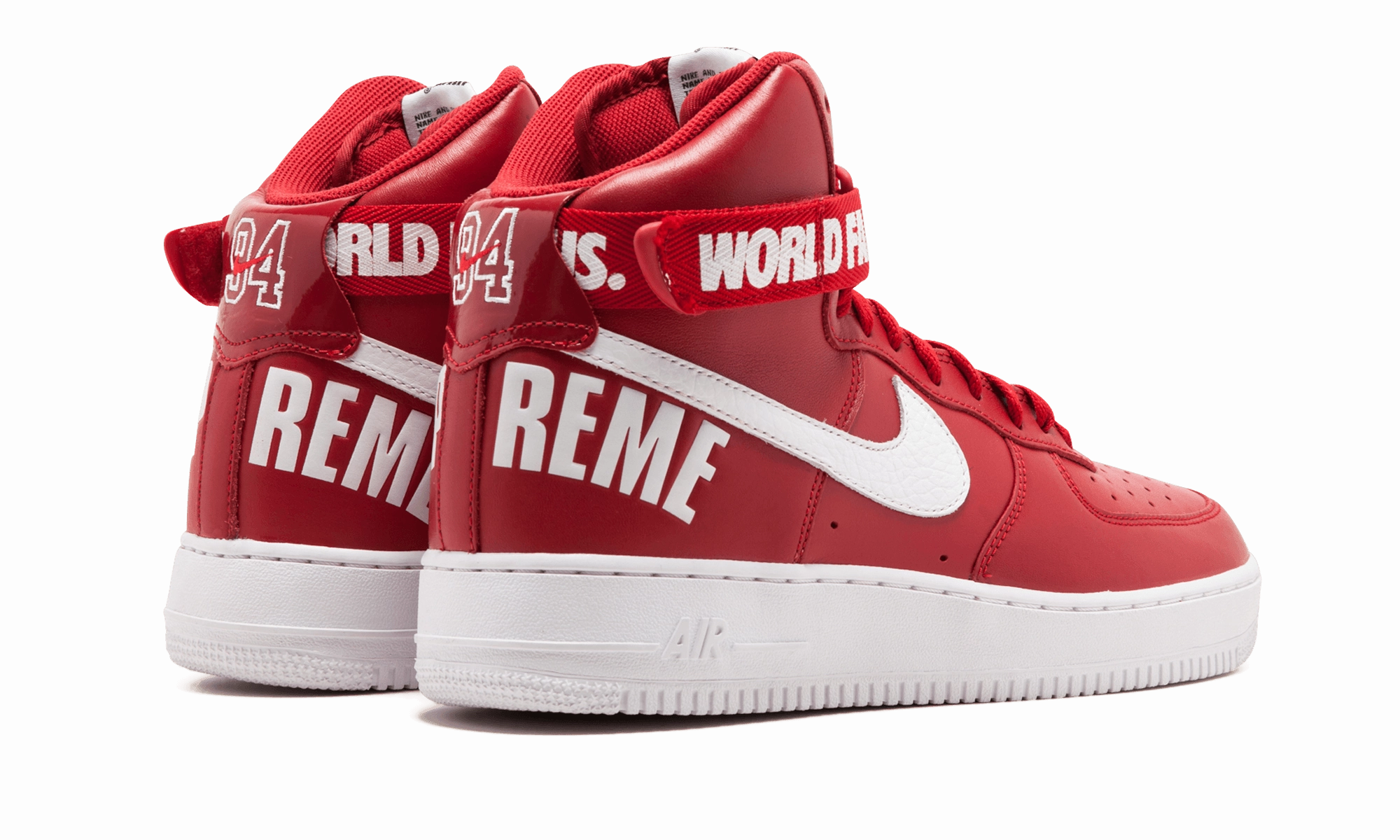 Air Force 1 High Supreme SP "Red" No Tie Style